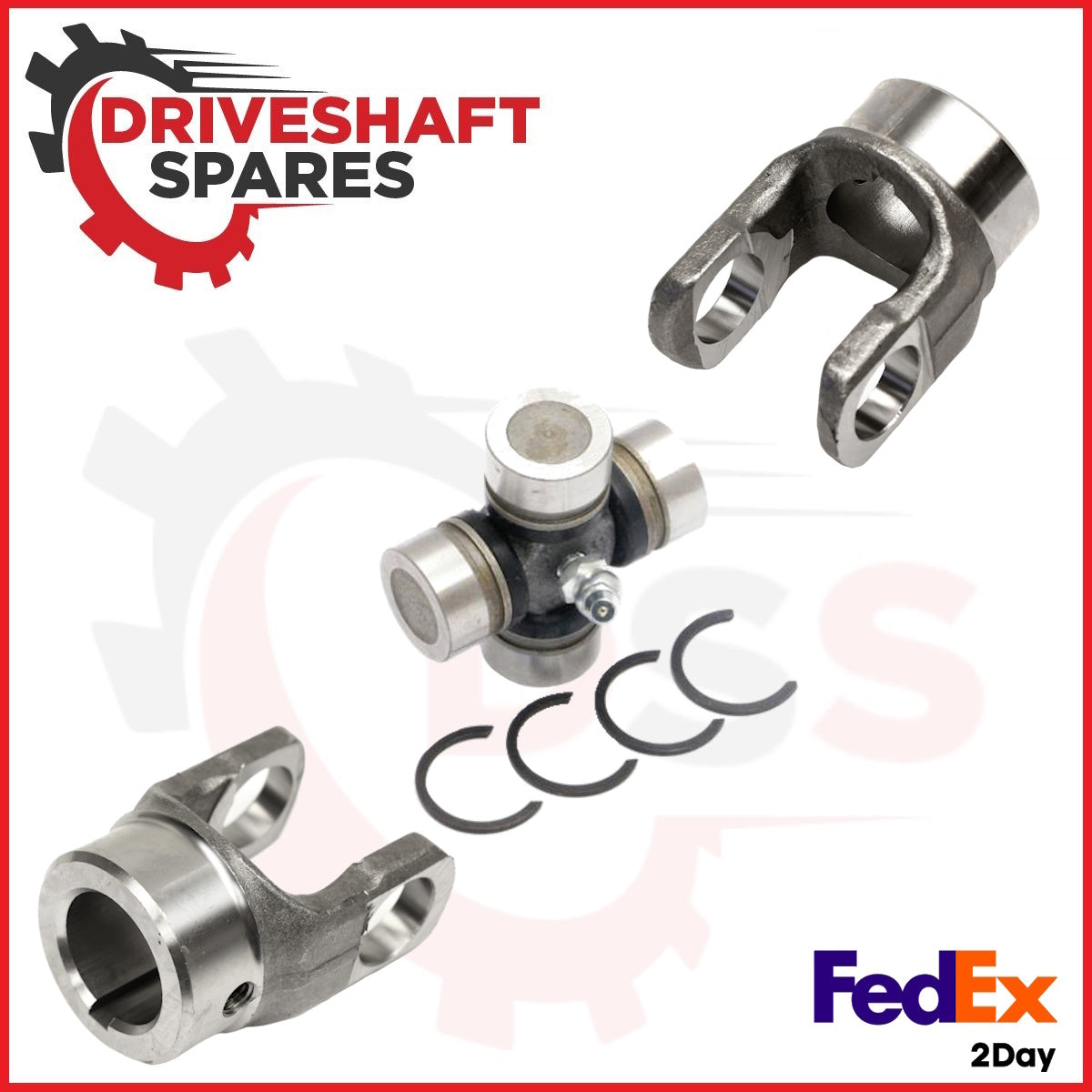 Universal Joint Assembly 1X 5-170X + 2X 1000 Yoke 10-4-183 1.250"x .250 Keyway