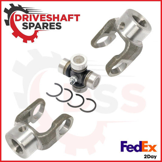 U-Joint Assembly 5-170X + 2X 10-4-43 1000 Series Yokes Ø0.812 "x 0.25 Keyway.