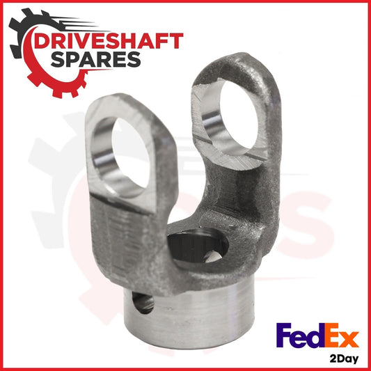 10-4-443, End Yoke - Round Bore 1000 Series, 1.000 Bore, 0.375 drilled thru hub.