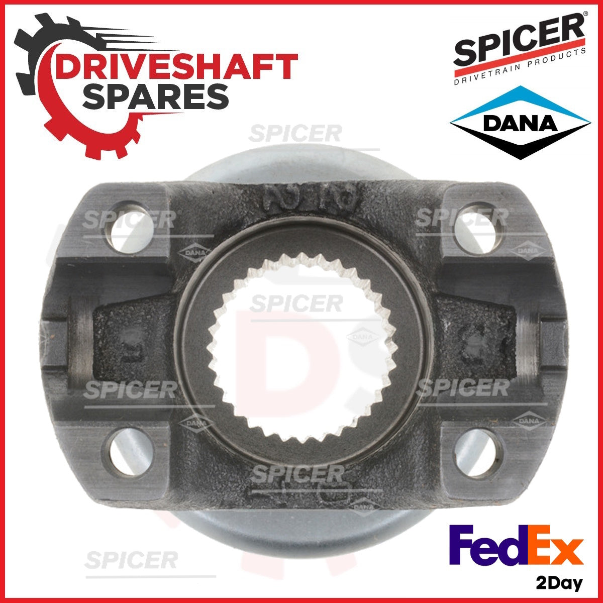 10016266 SPICER End Yoke 32 Spline 1310 Series + 2-94-28X SPICER U-Bolt Kit