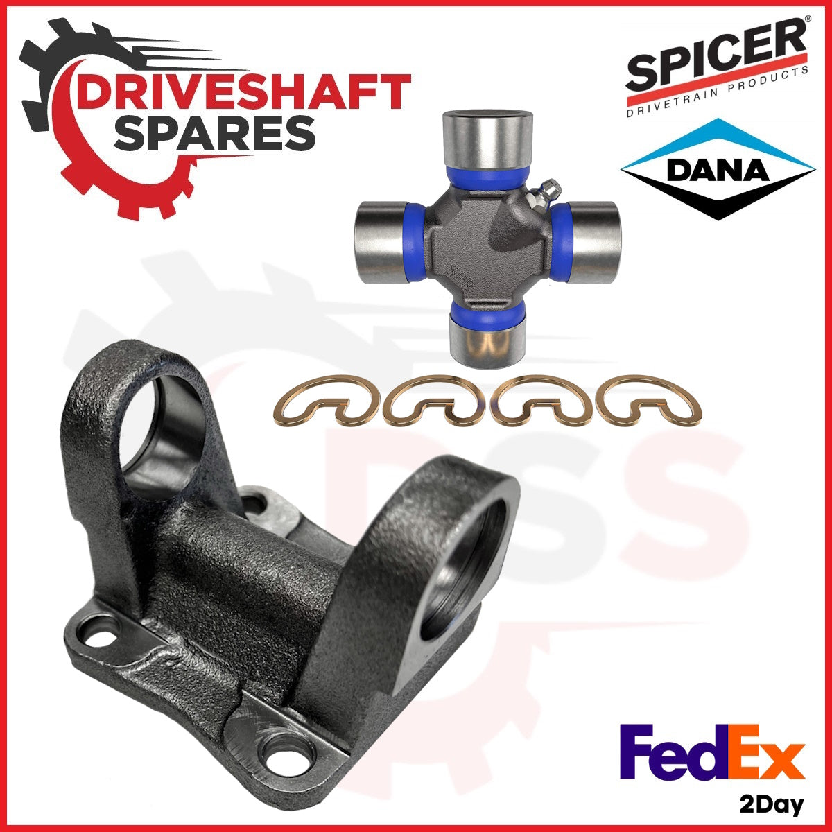 2-2-1309, Flange Yoke 1310 series + 5-153X SPICER U-Joint 1310 Series