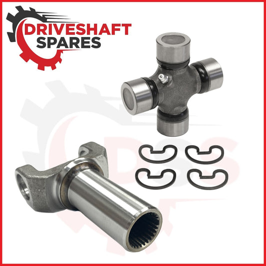 2-3-4911X, Transmission Slip Yoke 1310 Series + 5-153X U-Joint 1310 Series.