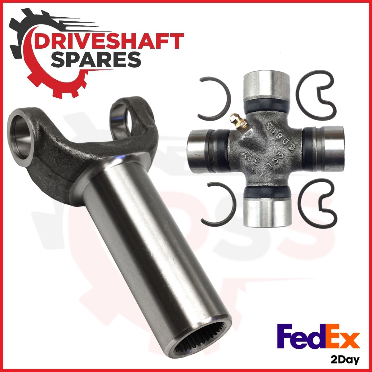 1350 Series Transmission Yoke 32 Spline TH400, 4L80-E, Muncie + 5-3205X U-Joint