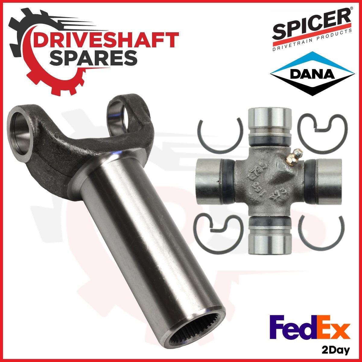 1350 Transmission Yoke 32 Spline TH400, 4L80-E, Muncie + SPICER 5-3205X U-Joint