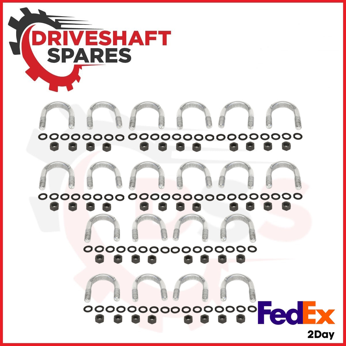 NEW (Set of 10) 3-94-28X Universal Joint U-Bolt Kit Fits 1480/1550 U-Joints