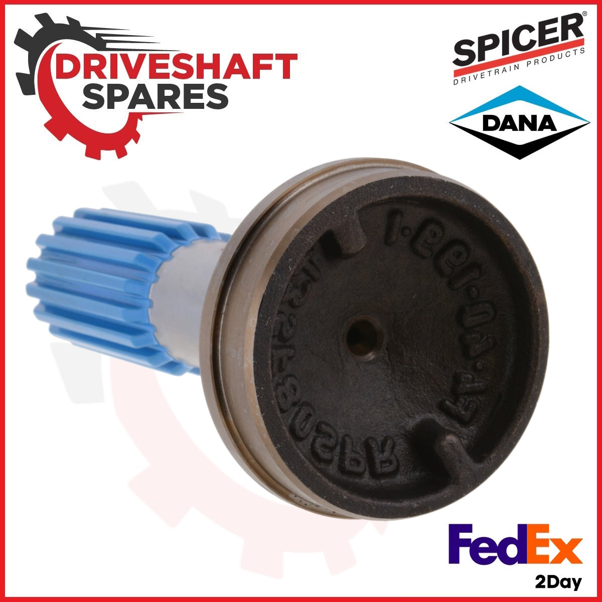 4-40-761 SPICER Spline Stub Tube Shaft 1.750x16 spline, 3.500 X .095 Tube.