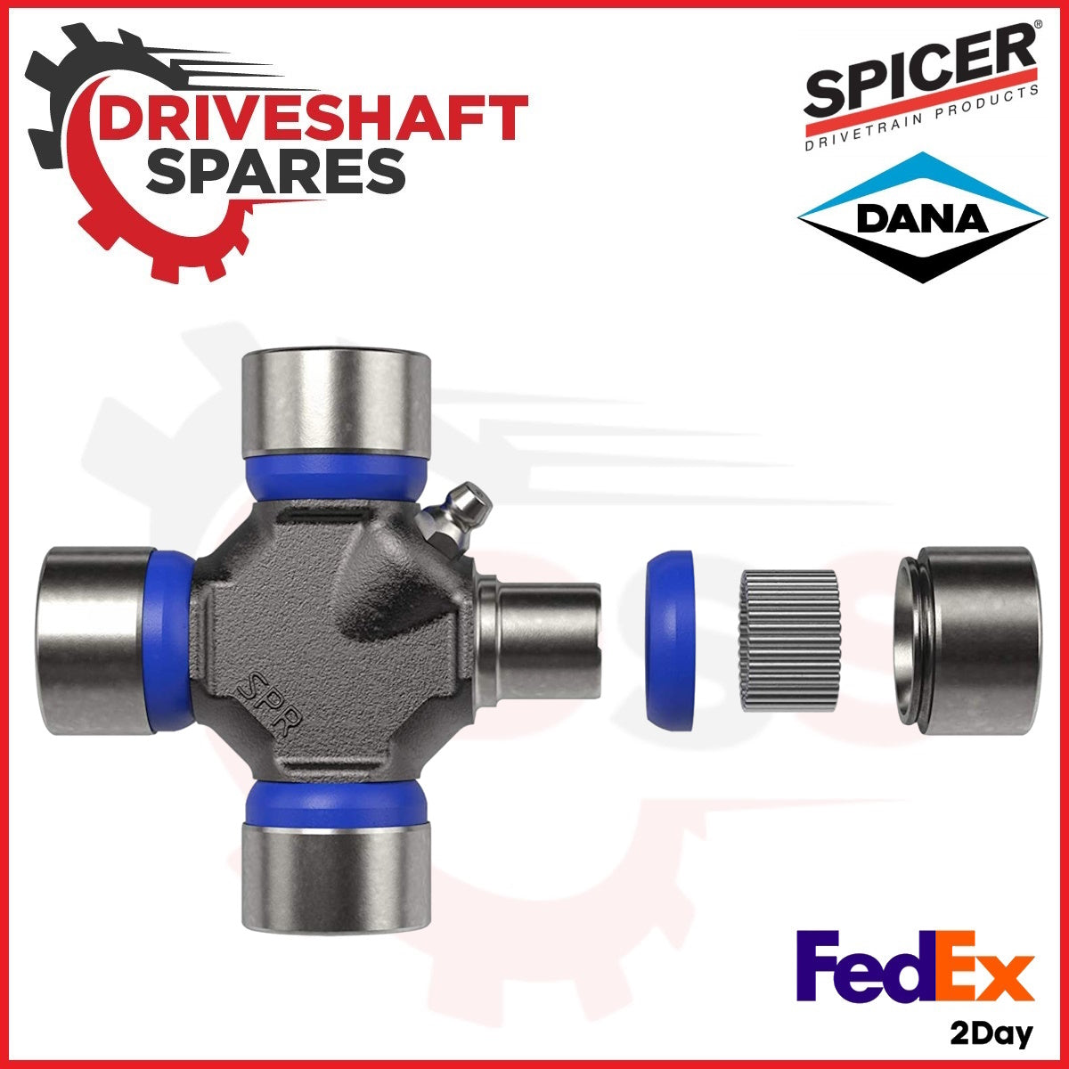 2X SPICER DRIVESHAFT U-JOINT 1310 U JOINT REPLACEMENT KIT JEEP TJ REAR 4X4 97-02