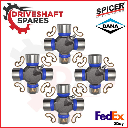 4X SPICER Universal Joint's 5-153XS 1310 Series Outside Snap Rings, Greaseable.