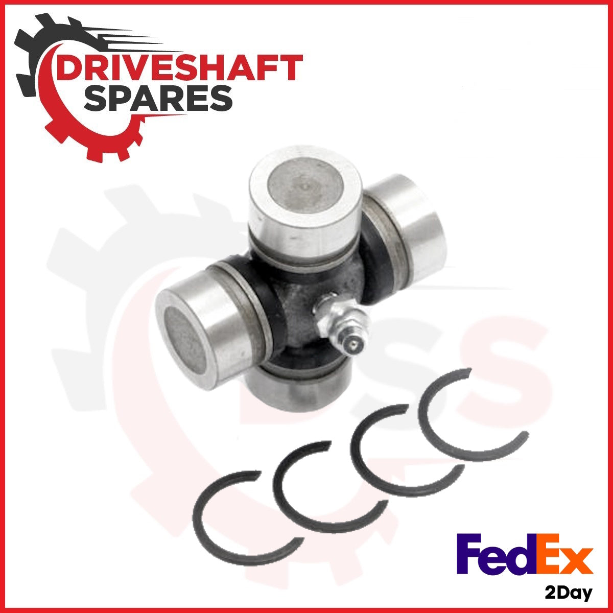 U-Joint Assembly 5-170X + 2X 10-4-43 1000 Series Yokes Ø0.812 "x 0.25 Keyway.