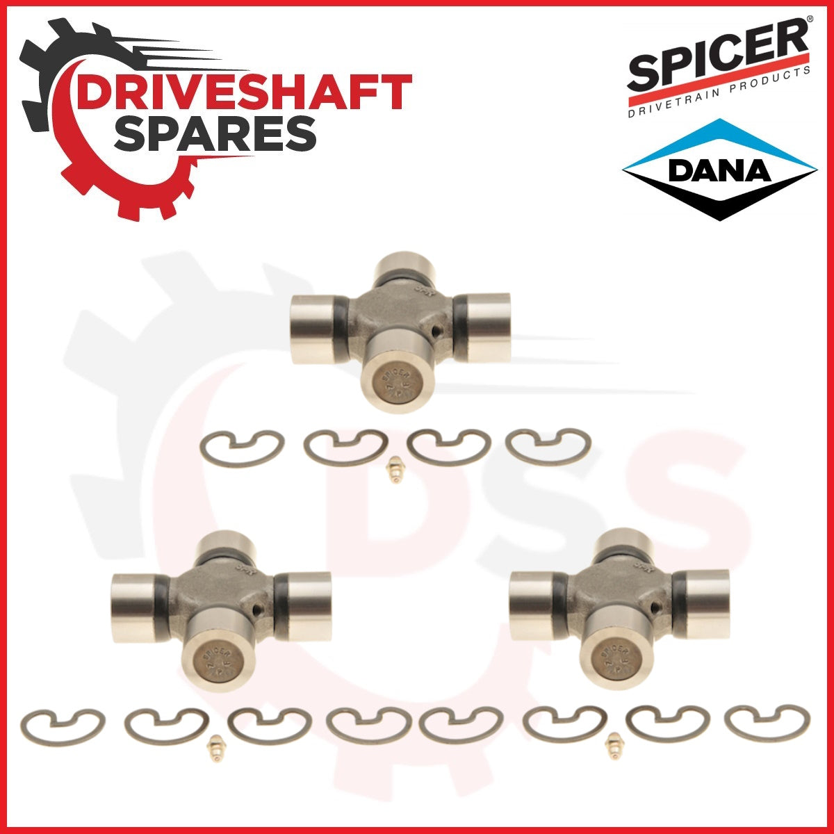 SPICER Ford F450 & F550 Super Duty 4X4 Rear Driveshaft  Kit - Ujoints & Carrier