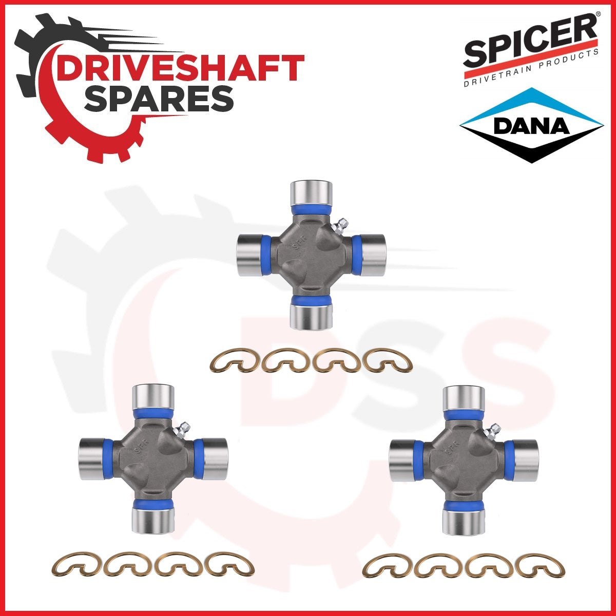 CBTT01, Driveshaft Center Bearing + 3X 5-213X SPICER U-Joints for Toyota Tacoma.