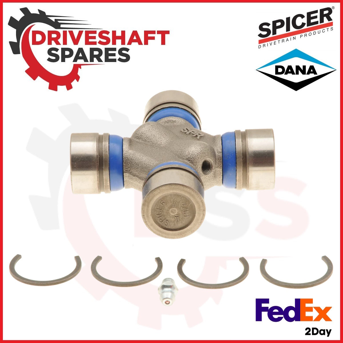 Genuine Spicer U-Joint 5-3147X Inside Snap Rings MECHANICS S44 Series Greaseable