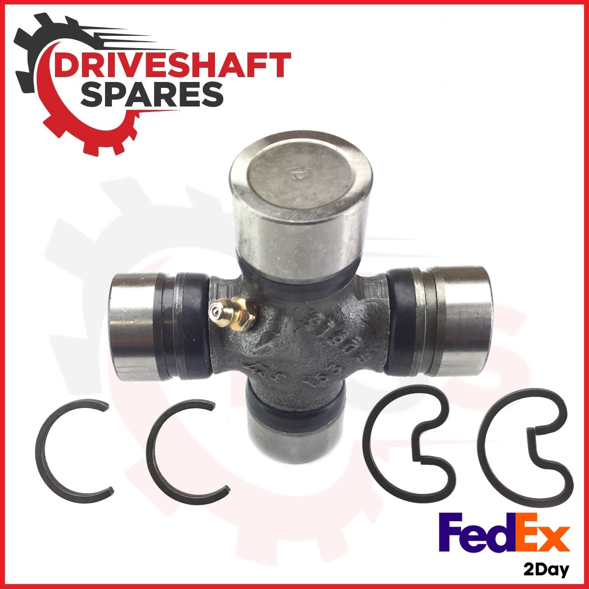 New 5-3205X U-Joint 1350/S44 Series - Inside & Outside Snap Rings Greaseable