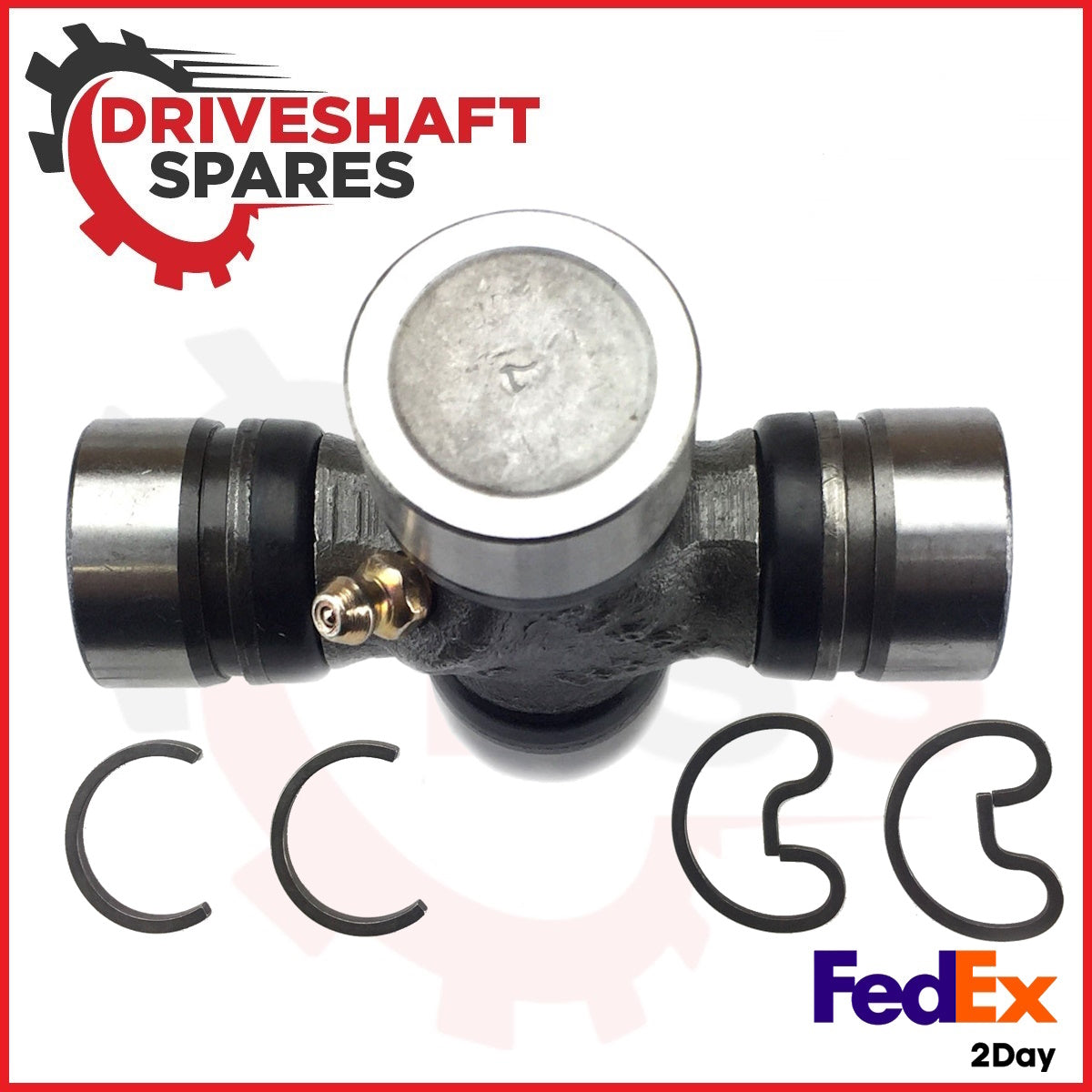 New 5-3205X U-Joint 1350/S44 Series - Inside & Outside Snap Rings Greaseable