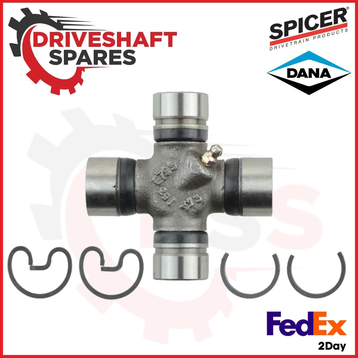 5-3205X Spicer Universal Joint 1350/S44 Series - Inside & Outside Snap Rings
