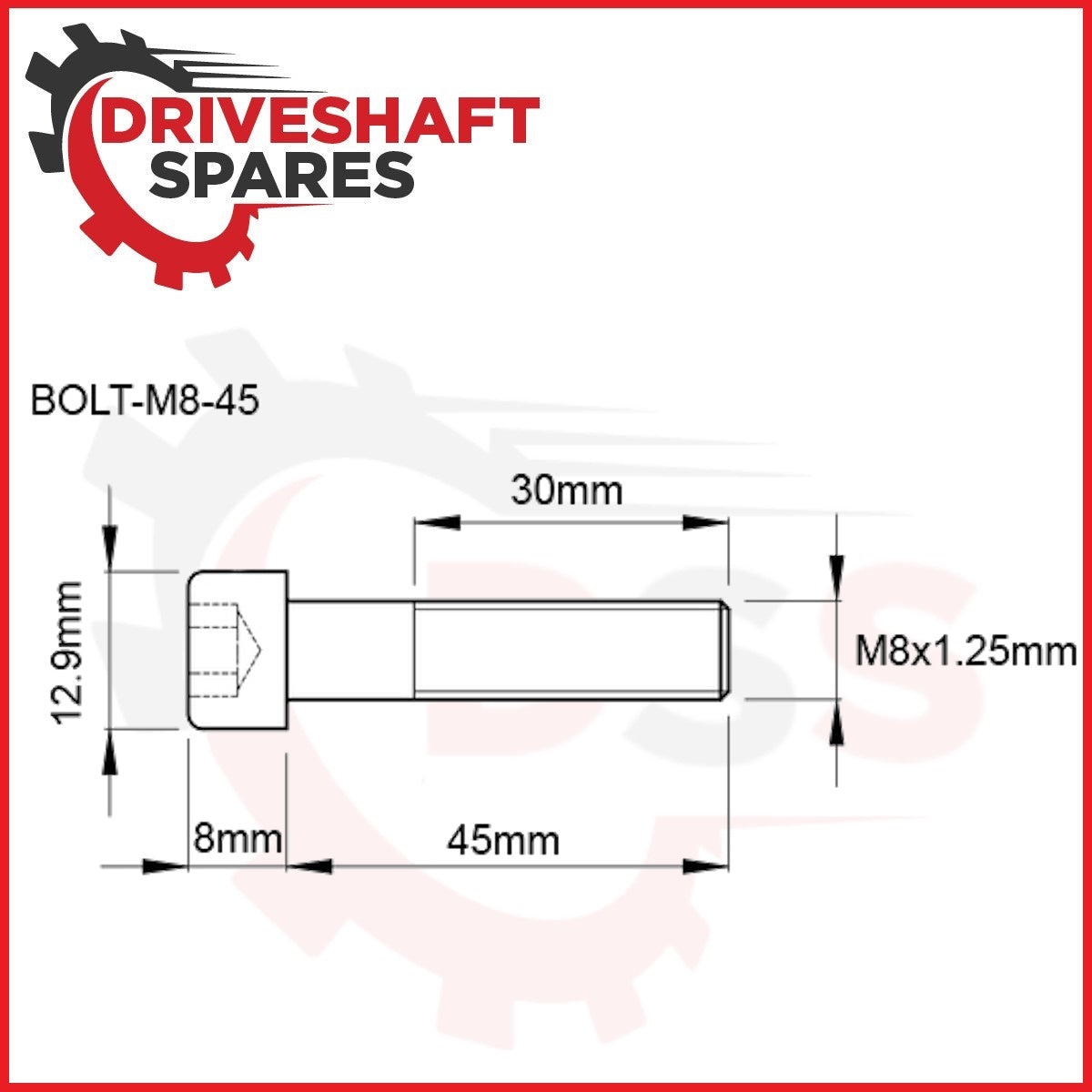 Jeep Liberty 2002-2007 Front Driveshaft CV Joint Bolts - High Tensile x6