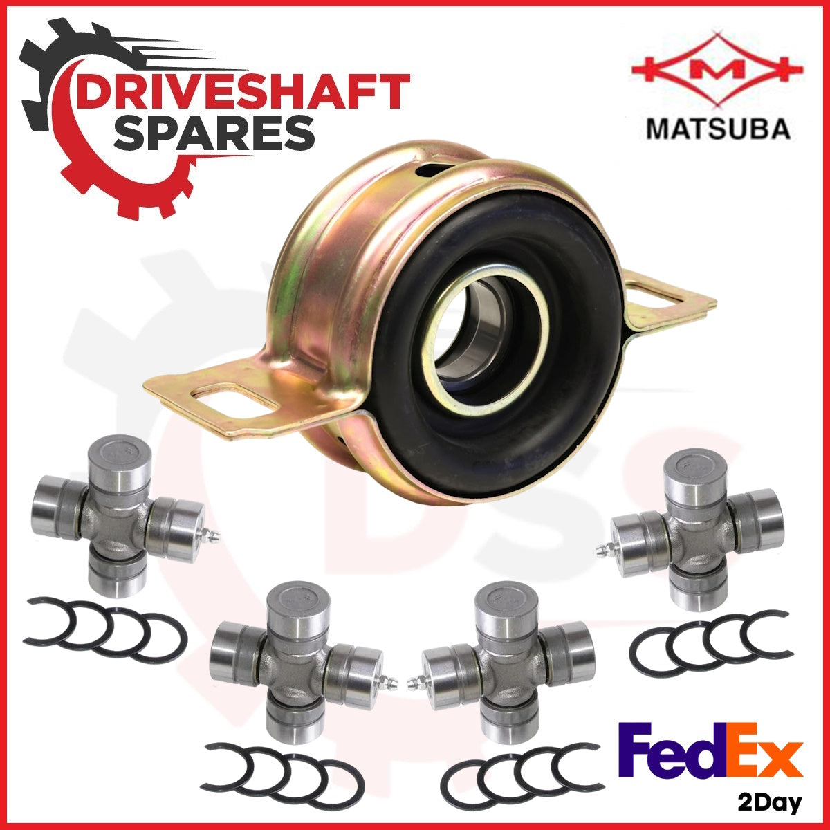 TOYOTA TACOMA 95-04 4WD MATSUBA OEM U-Joints 5-1510x 04371-35020 + BEARING