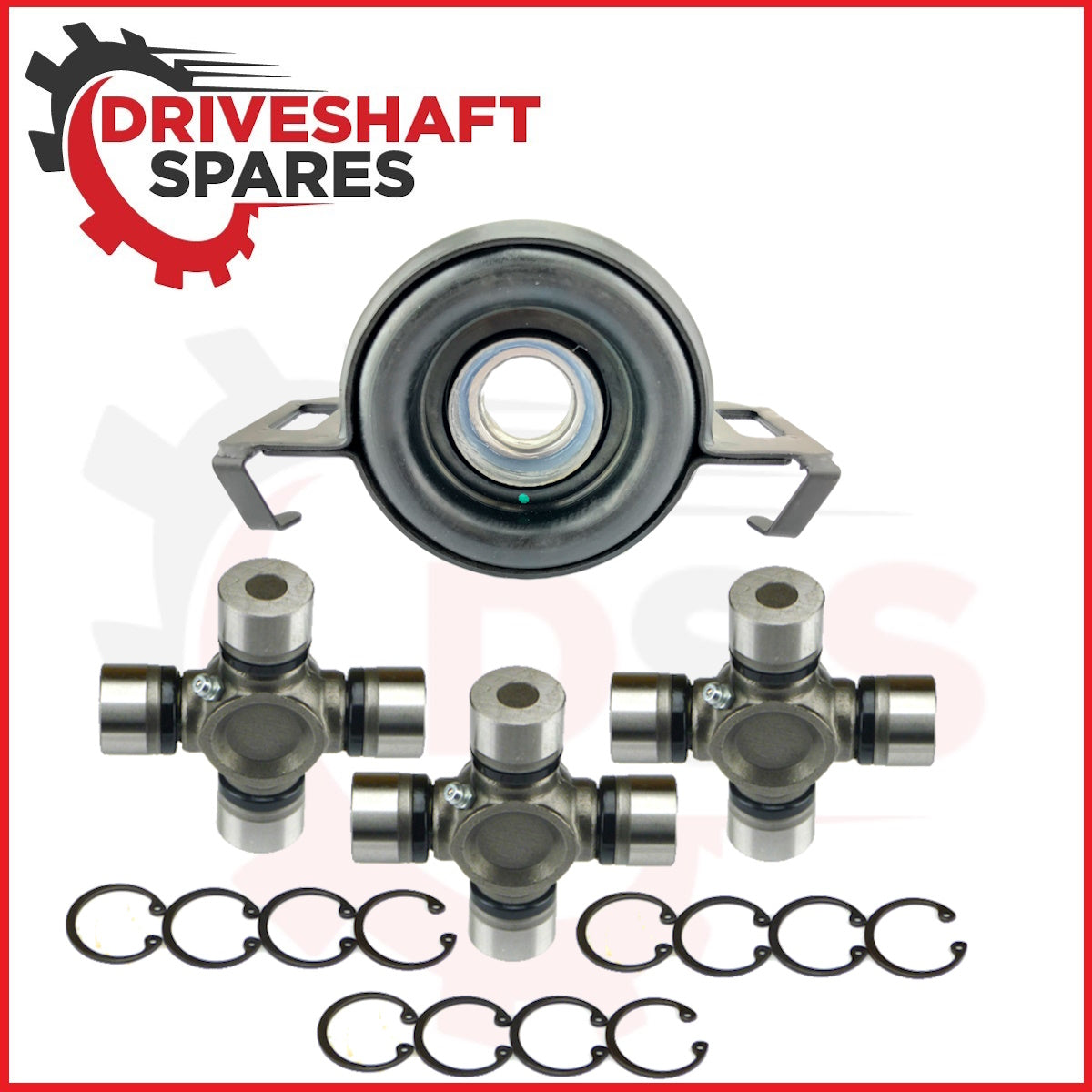 Toyota Tacoma (2005-2015) CBTT, Driveshaft Center Bearing + 5-213X U-Joints X3