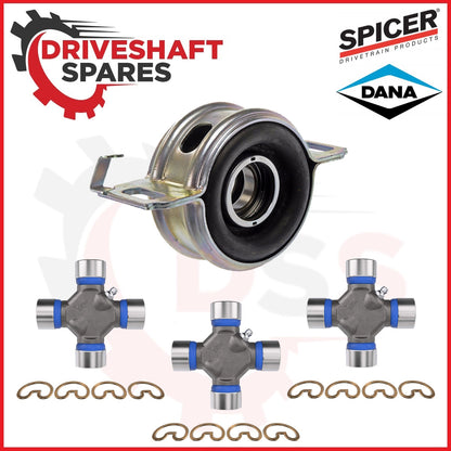 Toyota Tacoma (2005-2015) CBTT, Center Bearing + 5-213XS  SPICER U-Joints (X3)