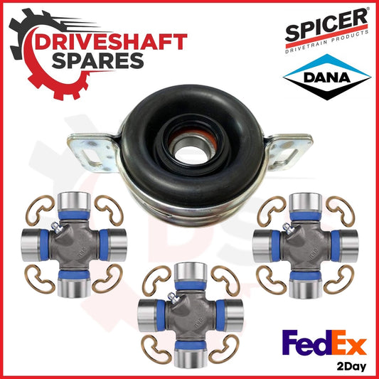 Toyota Tacoma 4WD 2016-2022  Center Bearing & 3X SPICER 5-178X Universal Joints