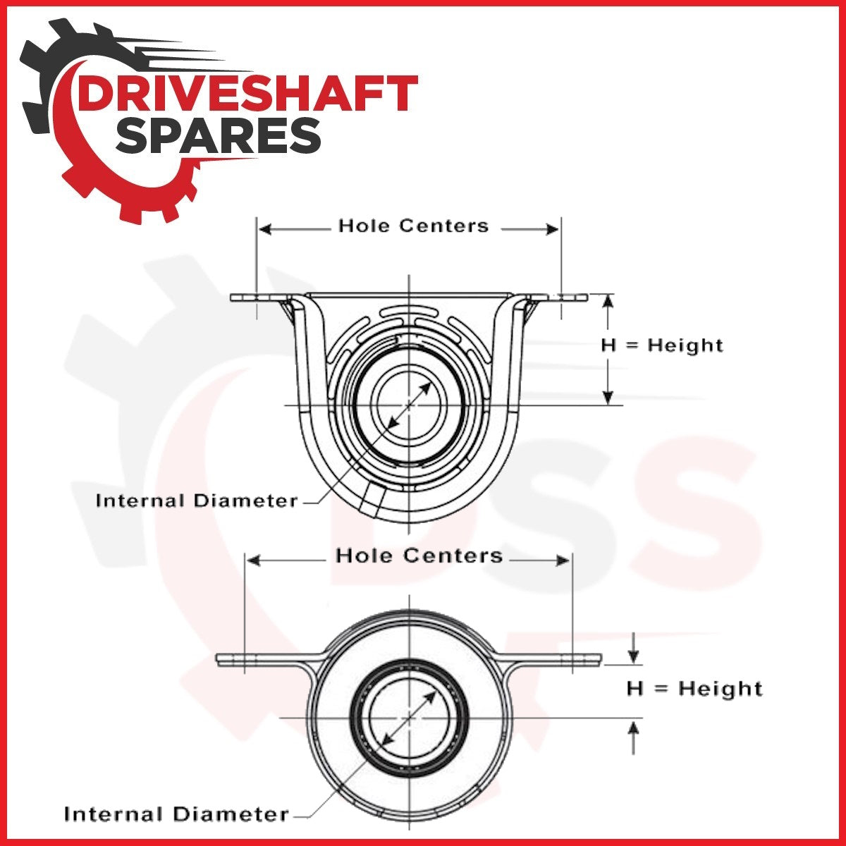 2020-2023 Ford Explorer 3.3L / Lincoln Aviator 3.0L Center Support Bearing