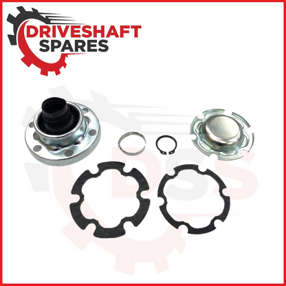 CVJ058, Full Driveshaft CV-Joint Repair Kit + Splined Stub Shaft + CV Boot Kit