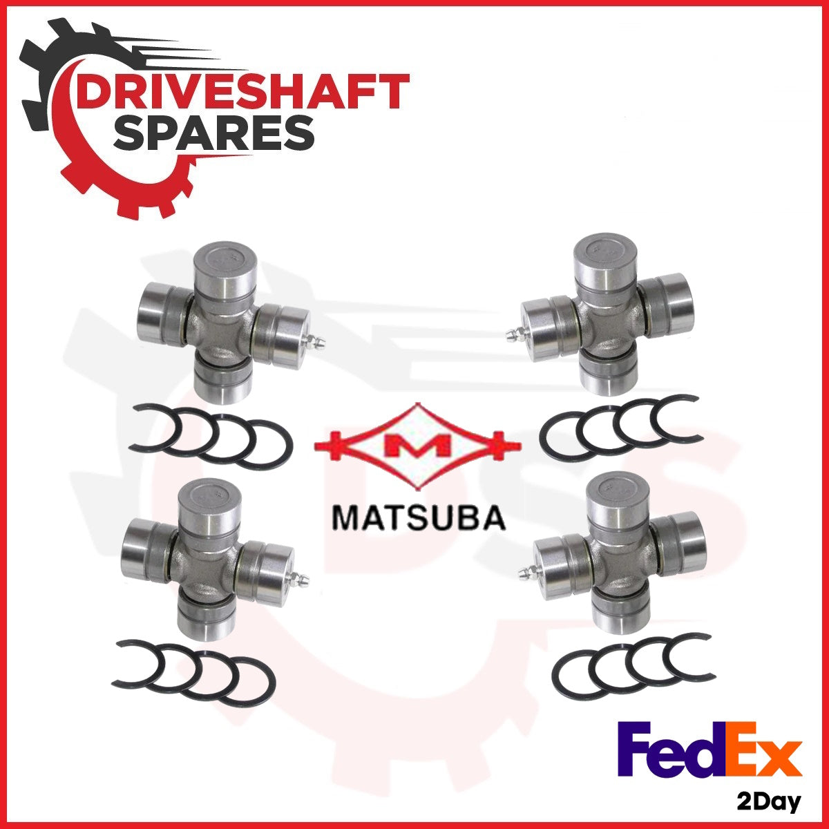 TOYOTA TACOMA 95-04 4WD MATSUBA OEM U-Joints 5-1510x 04371-35020 + BEARING