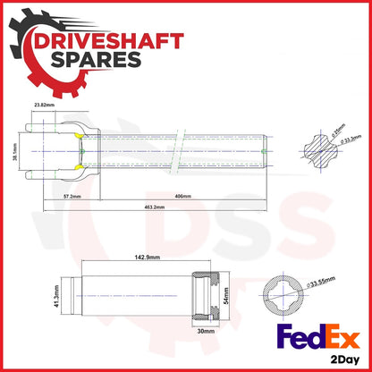 NEW 1000 Series 4 Spline Slip Assembly 18" - (Tube 1.750 x .065)