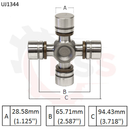 UJ1344 /12479126 AAM 3R Series Driveshaft Universal Joint (1.125 x 2.556)