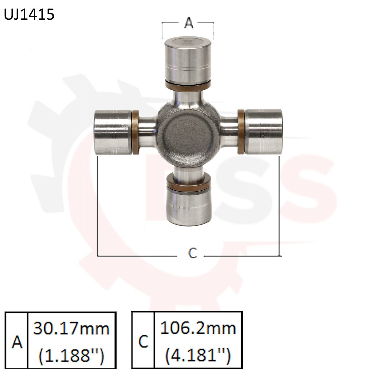 UJ1415 AAM 74085339 O/C Series Driveshaft Universal Joint (1.188 x 4.177)