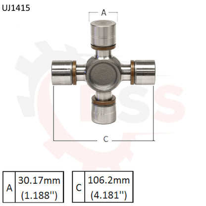 UJ1415 AAM 74085339 O/C Series Driveshaft Universal Joint (1.188 x 4.177)